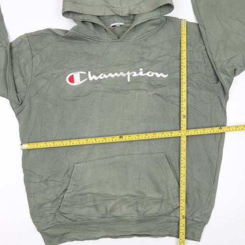 Champion Womens Green XXL Pullover Hoodie with Logo