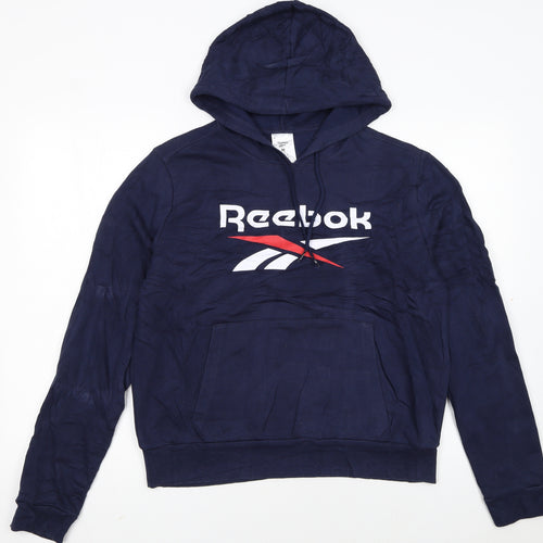 Reebok Women's Navy Pullover Hoodie Medium Casual Sportswear