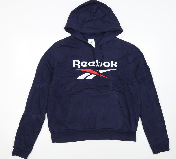 Reebok Women's Navy Pullover Hoodie Medium Casual Sportswear