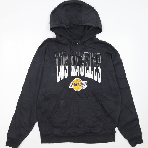 NBA Los Angeles Lakers Black Hoodie Women 2XS Pullover Cotton Blend