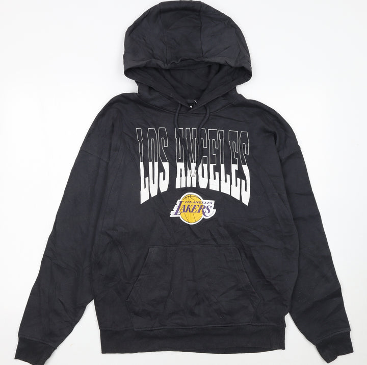 NBA Los Angeles Lakers Black Hoodie Women 2XS Pullover Cotton Blend