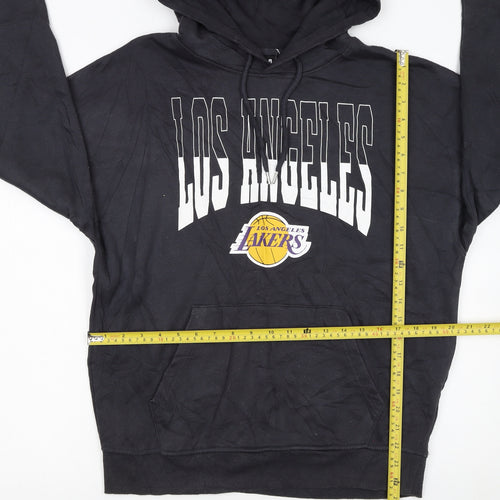 NBA Los Angeles Lakers Black Hoodie Women 2XS Pullover Cotton Blend