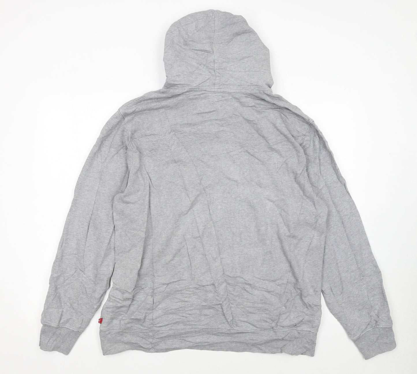 Levi's Mens Grey Pullover Hoodie L Logo Graphic Print Sweatshirt