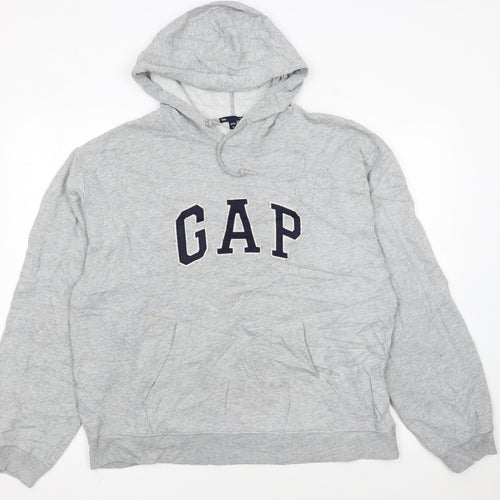 GAP Women’s Grey Hooded Pullover Hoodie M Casual Cotton Blend
