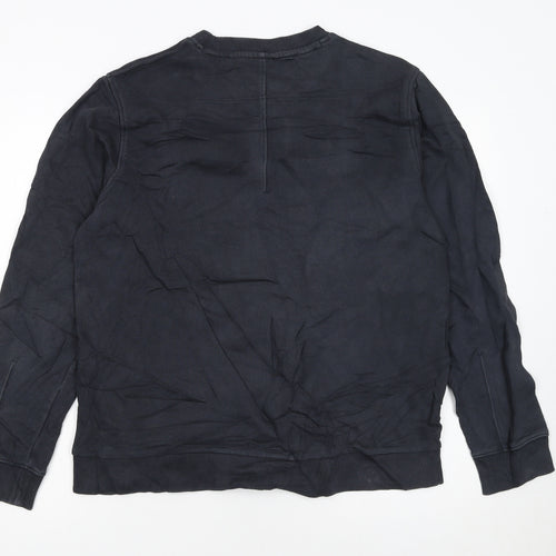 BOSS Men's Black Sweatshirt Medium Crew Neck Pullover Logo
