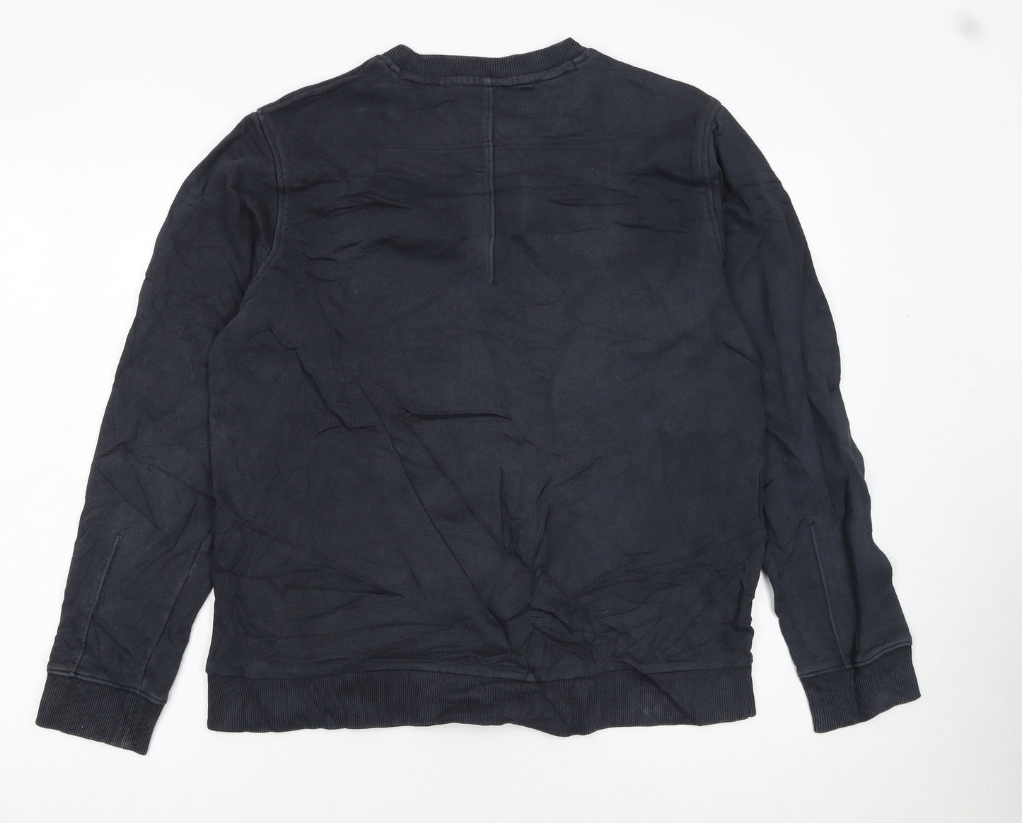BOSS Men's Black Sweatshirt Medium Crew Neck Pullover Logo