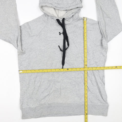 Under Armour Womens Grey Loose Fit Pullover Hoodie Size L