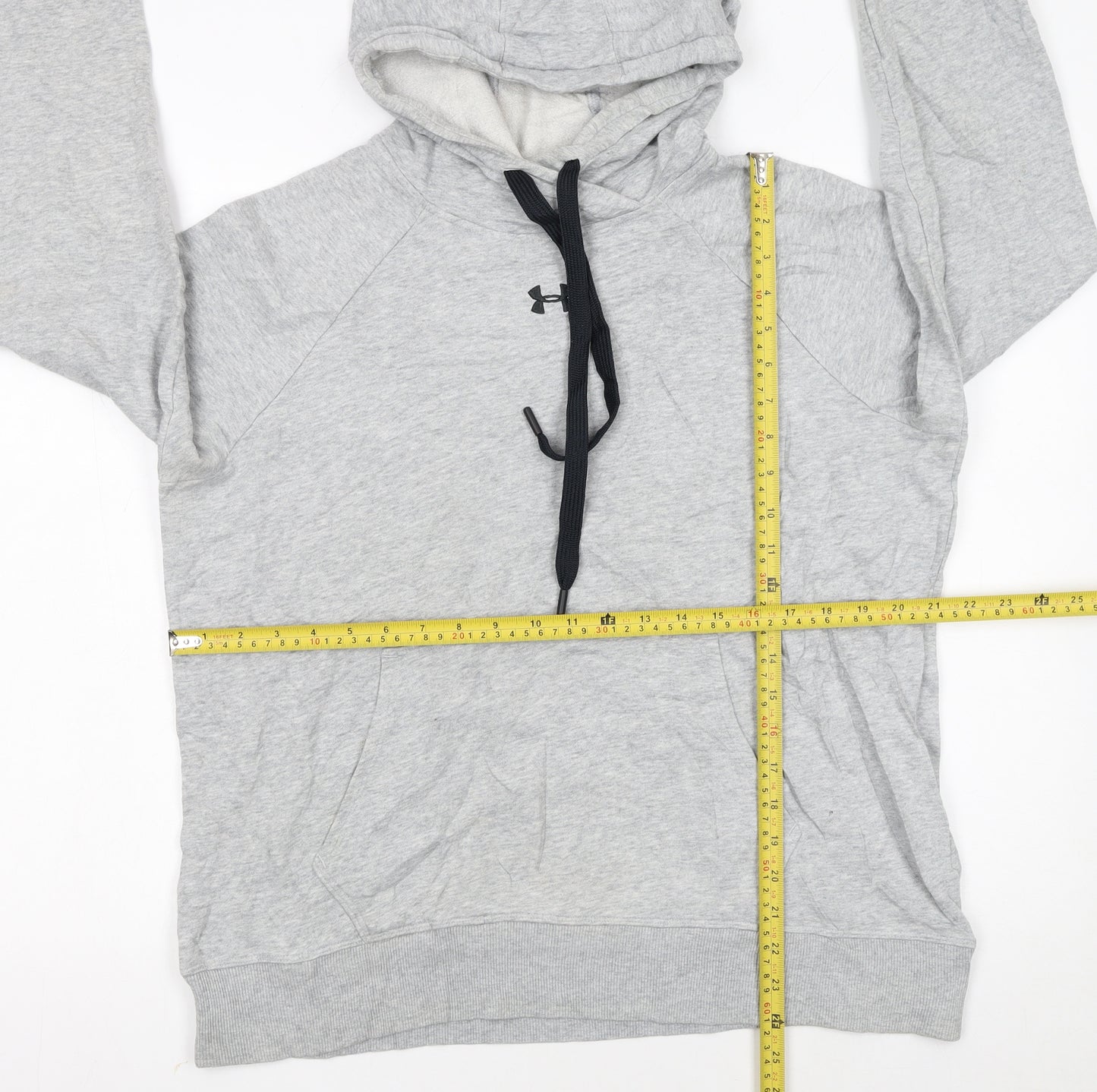 Under Armour Womens Grey Loose Fit Pullover Hoodie Size L