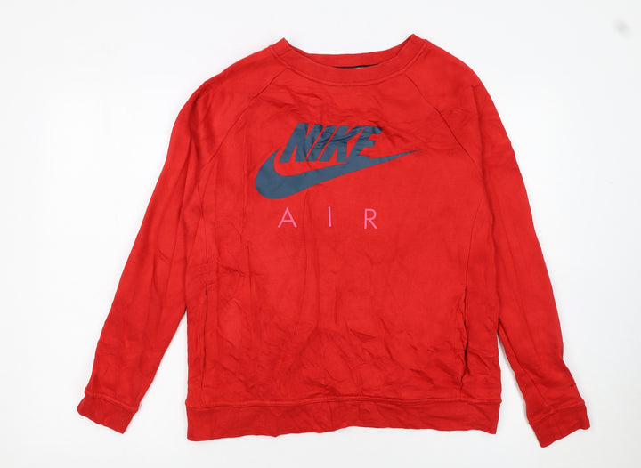 Nike Women's Red Air Pullover Sweatshirt Size S Classic Fit