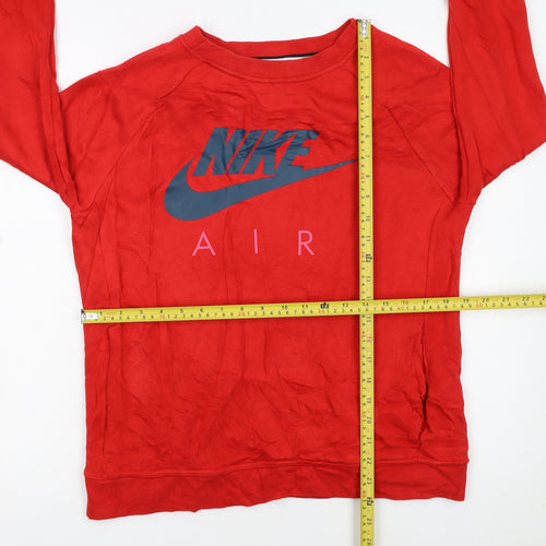 Nike Women's Red Air Pullover Sweatshirt Size S Classic Fit