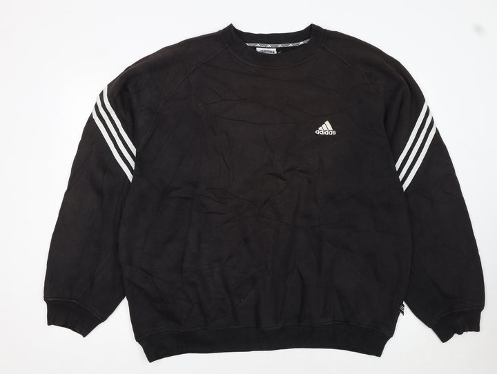Adidas Men’s Black 2XL Pullover Crew Neck Sweatshirt