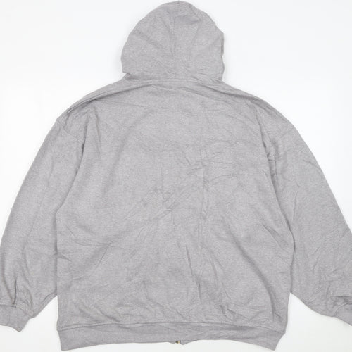 Reebok Womens Grey Full Zip Hoodie Size 12 Essentials Sweatshirt