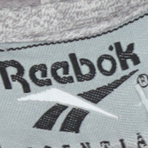 Reebok Womens Grey Full Zip Hoodie Size 12 Essentials Sweatshirt