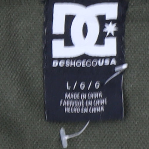 DC Shoes Men's Green Cotton Parka Jacket Hooded L