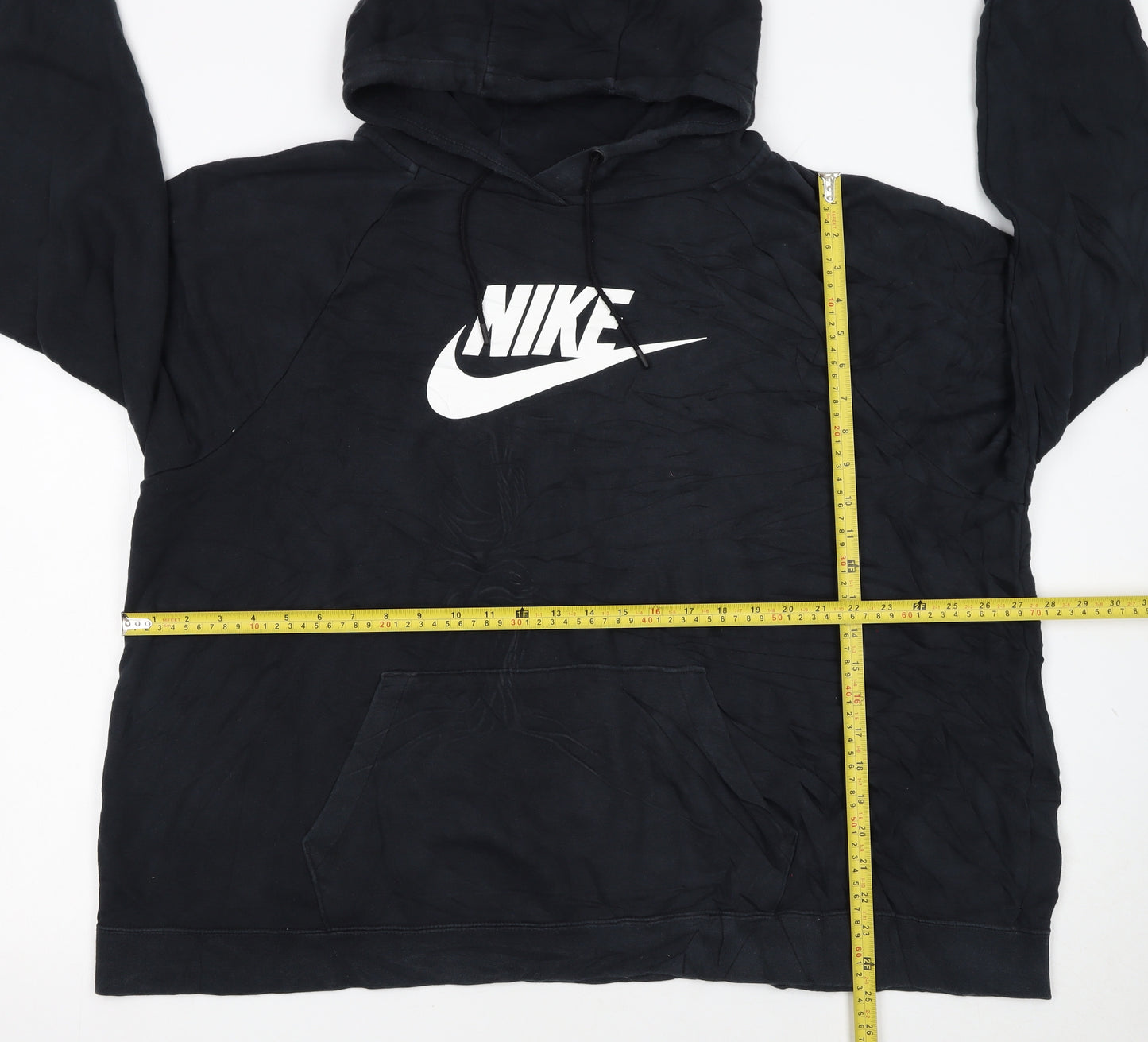Nike Mens Black 2XL Pullover Hoodie with Logo Graphic