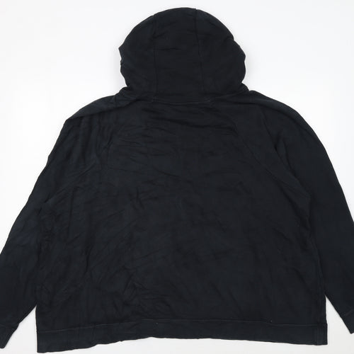 Nike Mens Black 2XL Pullover Hoodie with Logo Graphic