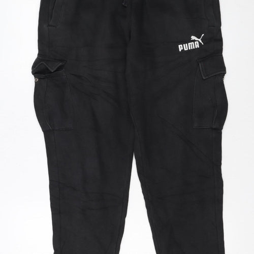 Puma Men's Black Cargo Jogger Trousers Size M