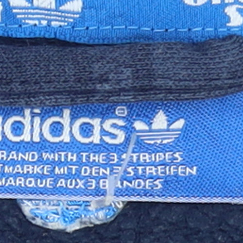 Adidas Men’s Grey Navy Full Zip Hoodie Size M Sports Lightweight