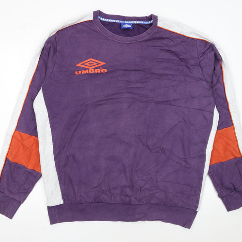 Umbro Men's Purple XL Pullover Sweatshirt Crew Neck Sportswear