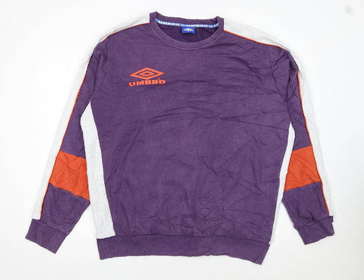 Umbro Men's Purple XL Pullover Sweatshirt Crew Neck Sportswear