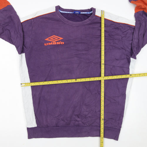 Umbro Men's Purple XL Pullover Sweatshirt Crew Neck Sportswear