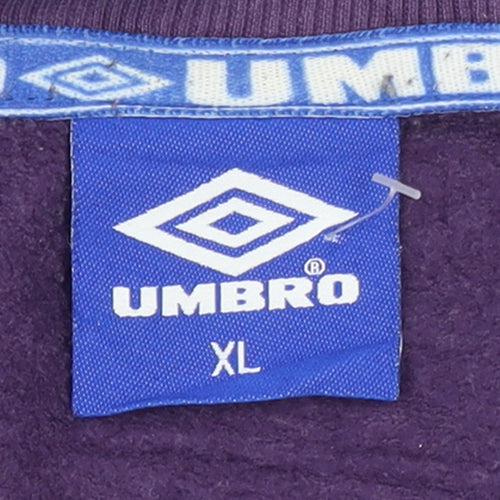 Umbro Men's Purple XL Pullover Sweatshirt Crew Neck Sportswear