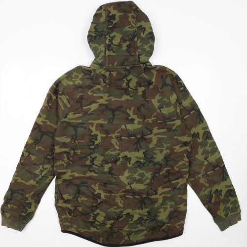 Nike Men's Green Camouflage Full Zip Hoodie Size L