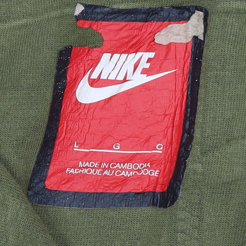 Nike Men's Green Camouflage Full Zip Hoodie Size L