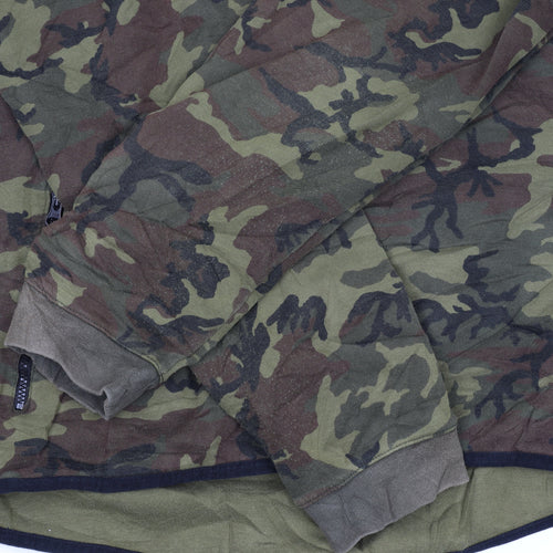 Nike Men's Green Camouflage Full Zip Hoodie Size L