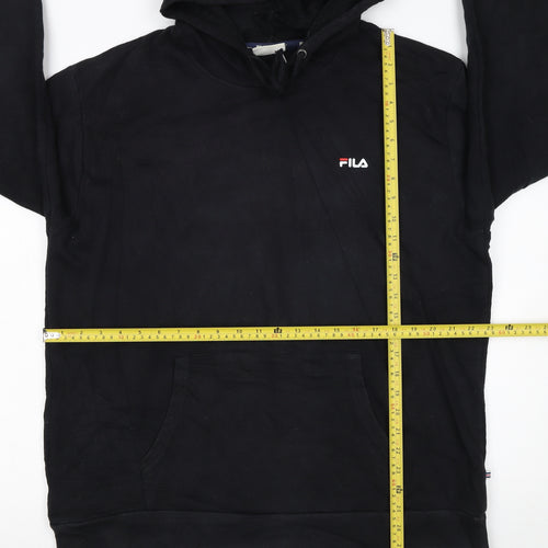 Fila Men’s Black XL Pullover Hoodie Classic Logo Fleece Sweatshirt