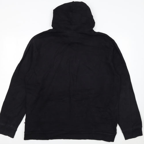 Fila Men’s Black XL Pullover Hoodie Classic Logo Fleece Sweatshirt