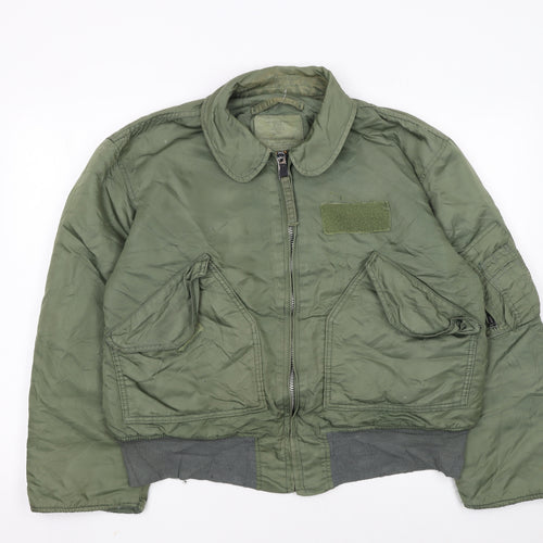 Alpha Industries Green Nylon Bomber Jacket Women’s Large Military Style