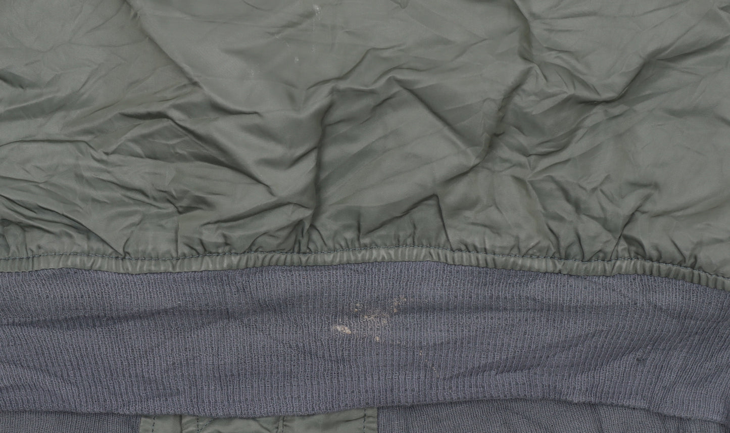 Alpha Industries Green Nylon Bomber Jacket Women’s Large Military Style