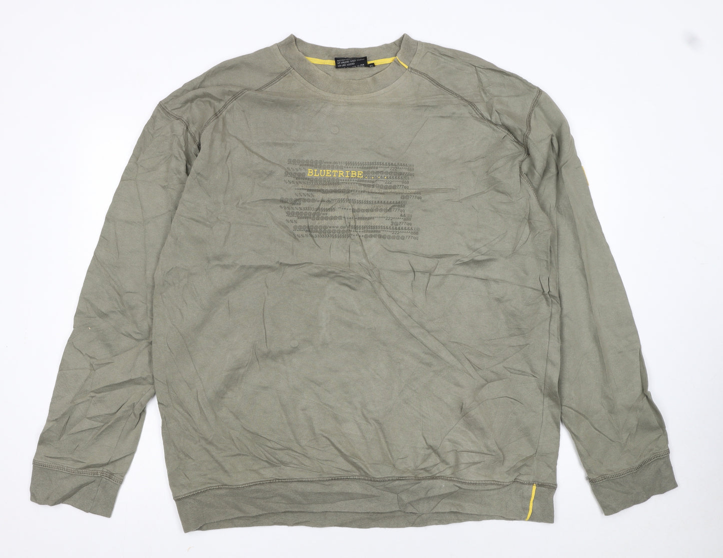Bluetribe Men's Green XL Pullover Sweatshirt Crew Neck Cotton