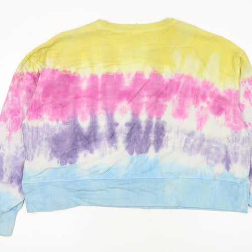 Champion Womens Multicoloured Tie Dye Crew Neck Pullover Sweatshirt M