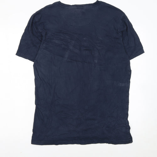 Barbour International Men's Blue XL Graphic Motorcycle T-Shirt