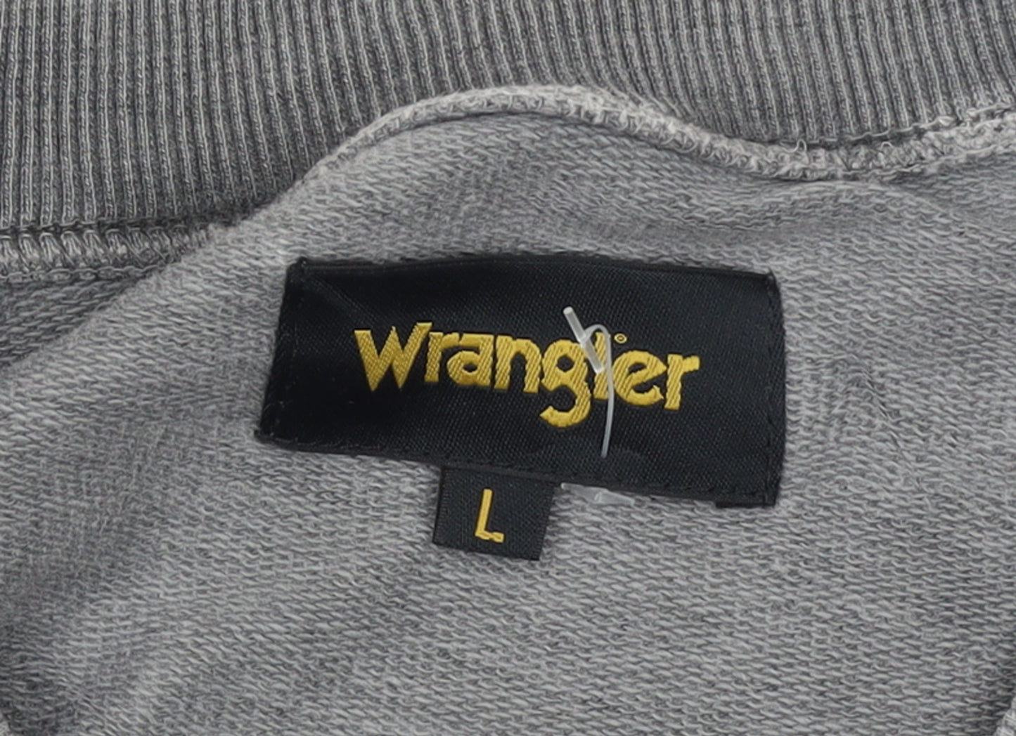 Wrangler Men's Grey Cotton Crew Neck Pullover Sweatshirt L