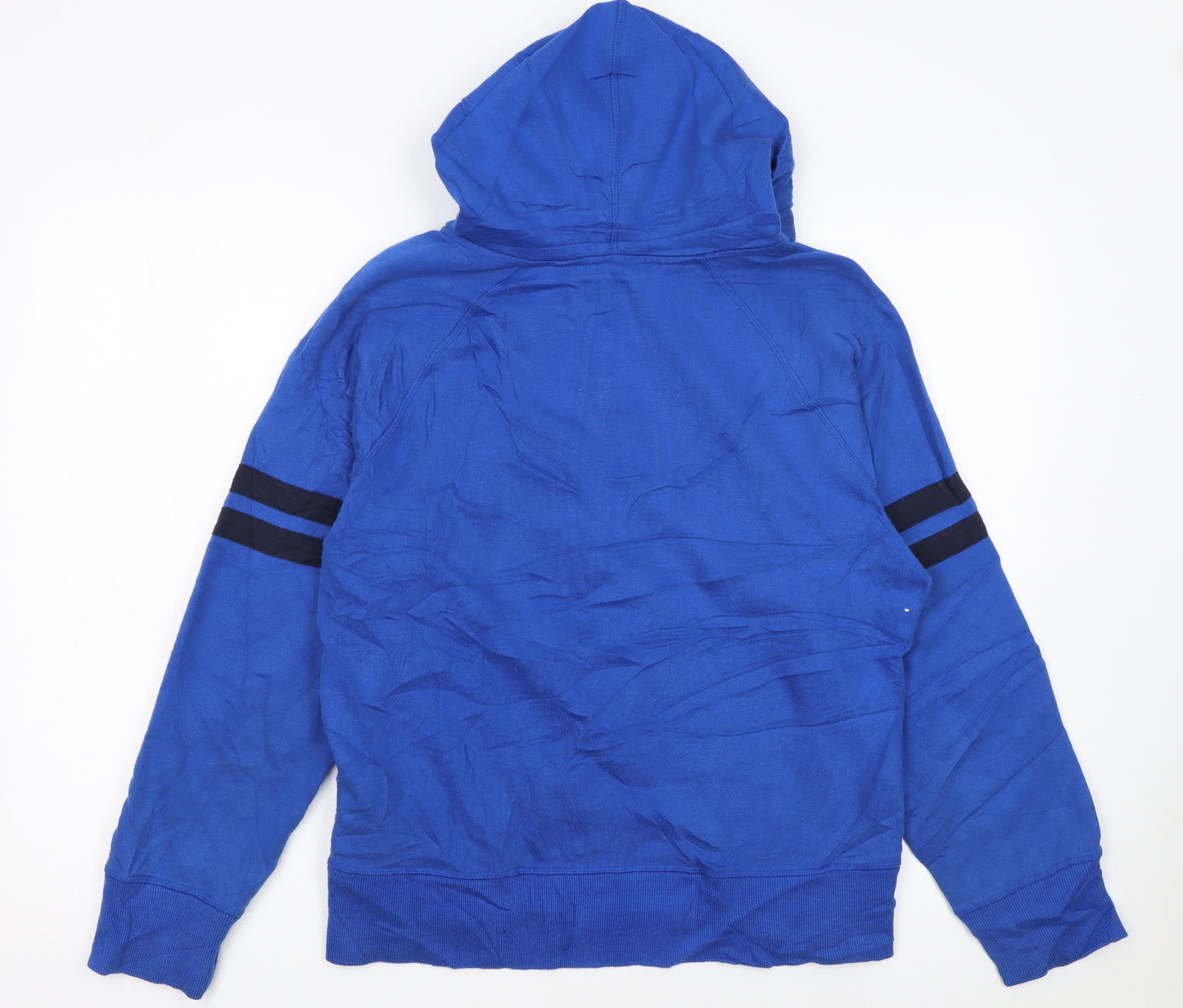 FILA Womens Blue Full Zip Hoodie L Logo Casual Sportswear