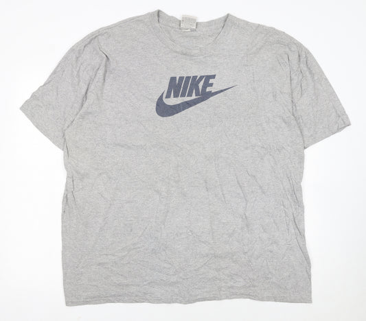 Nike Men’s Grey 2XL Sports Logo Graphic Cotton T-Shirt