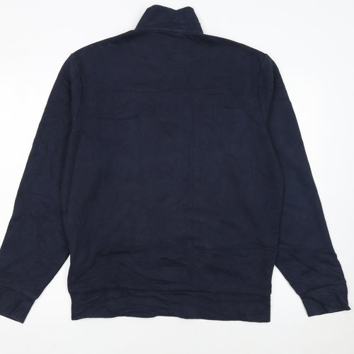 Ralph Lauren Men Blue 1/4 Zip High Neck Sweatshirt M Regular Fit