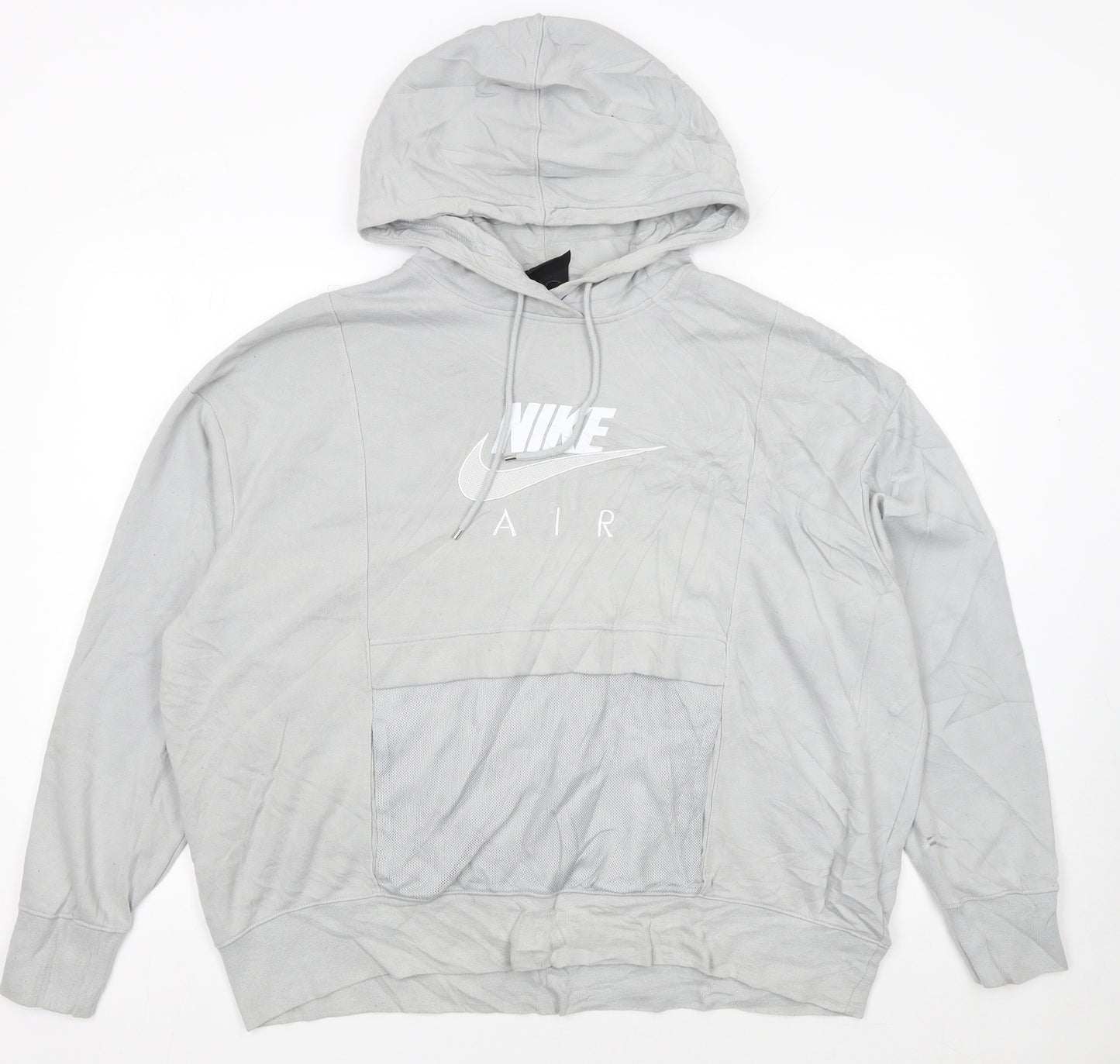 Nike Air Men's Grey Pullover Hoodie XL Sports Style