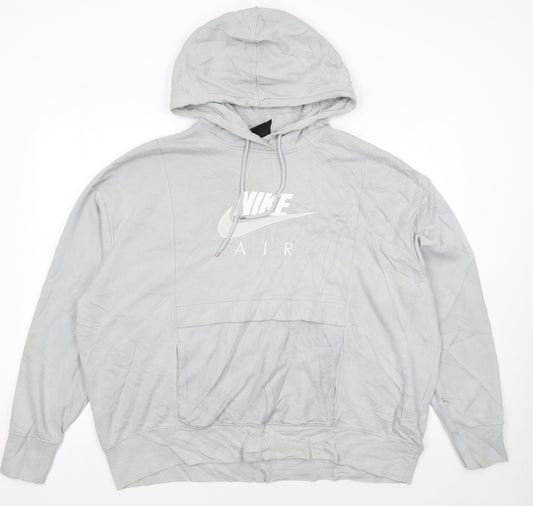 Nike Air Men's Grey Pullover Hoodie XL Sports Style