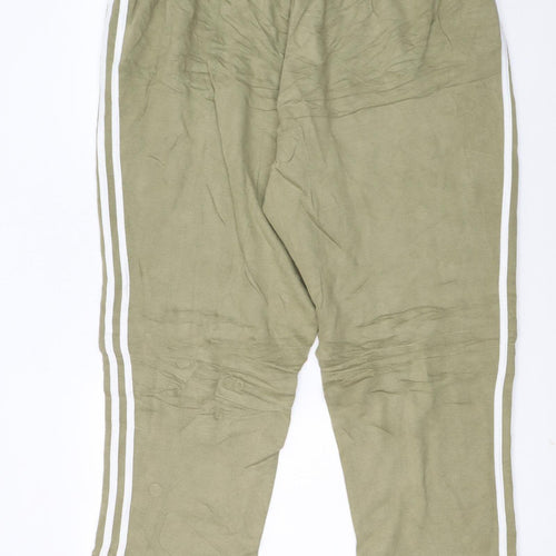 Adidas Men’s Green 2XL Jogger Trousers with White Stripes