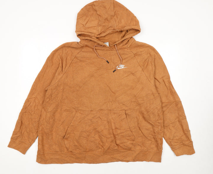 Nike Women's Brown Pullover Hoodie 1X Relaxed Fit