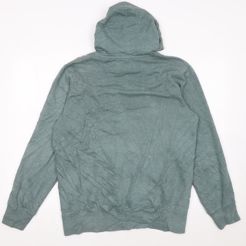 Reebok Women’s Green Pullover Hoodie Size M Logo Sweatshirt