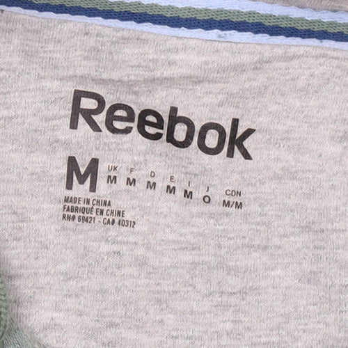 Reebok Women’s Green Pullover Hoodie Size M Logo Sweatshirt