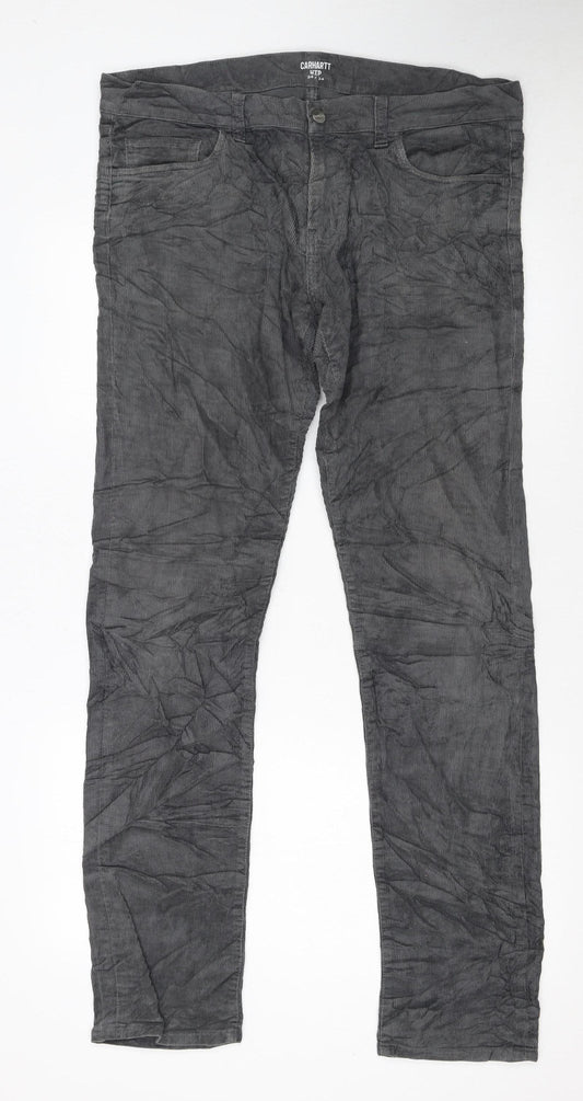 Carhartt WIP Men's Grey Corduroy Chino Trousers 34x34