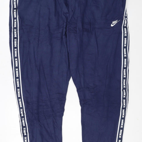 Nike Men's Blue 3XL Jogger Sweatpants with Logo Taping