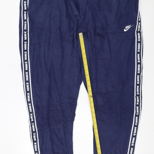 Nike Men's Blue 3XL Jogger Sweatpants with Logo Taping