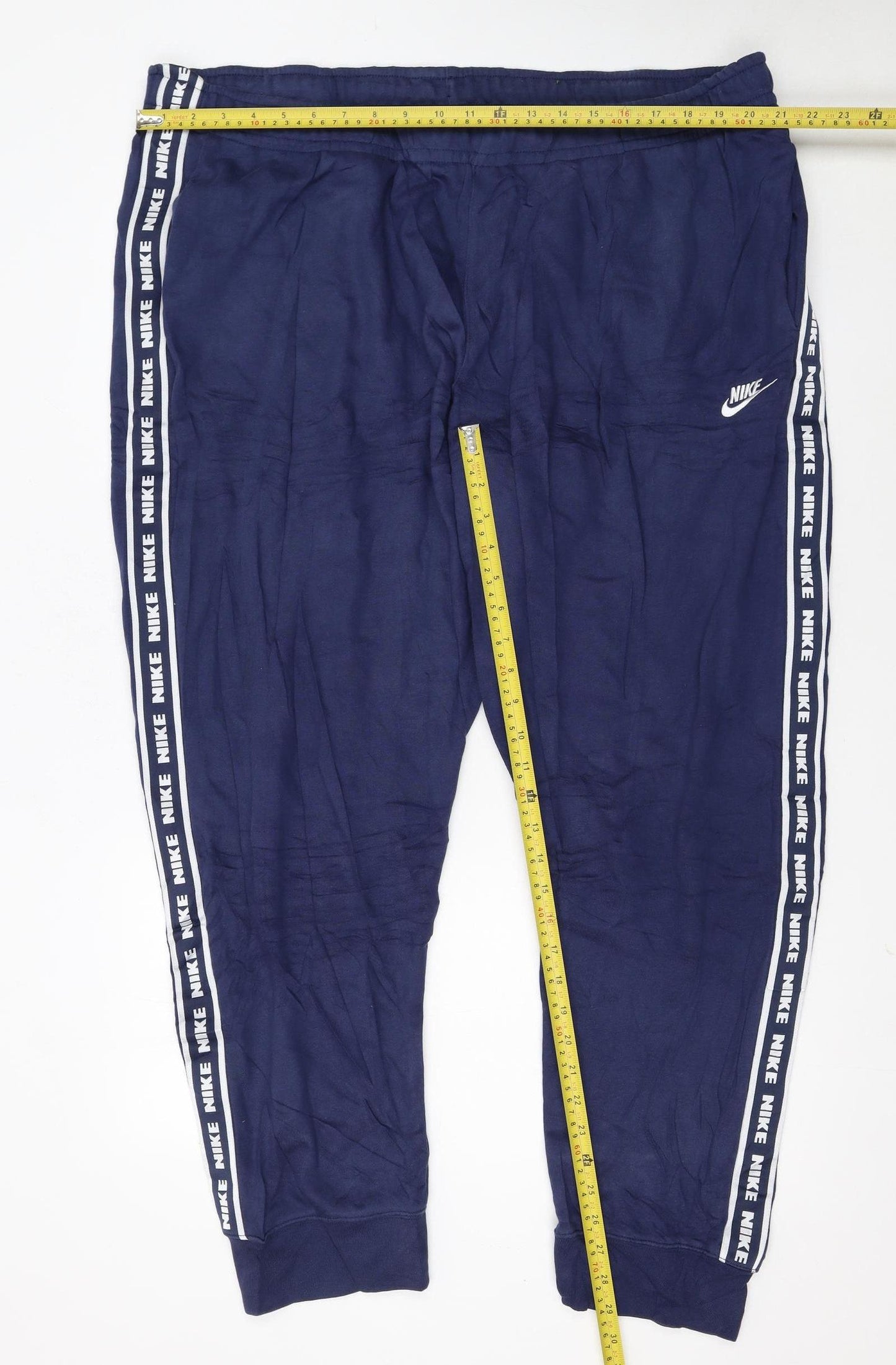 Nike Men's Blue 3XL Jogger Sweatpants with Logo Taping
